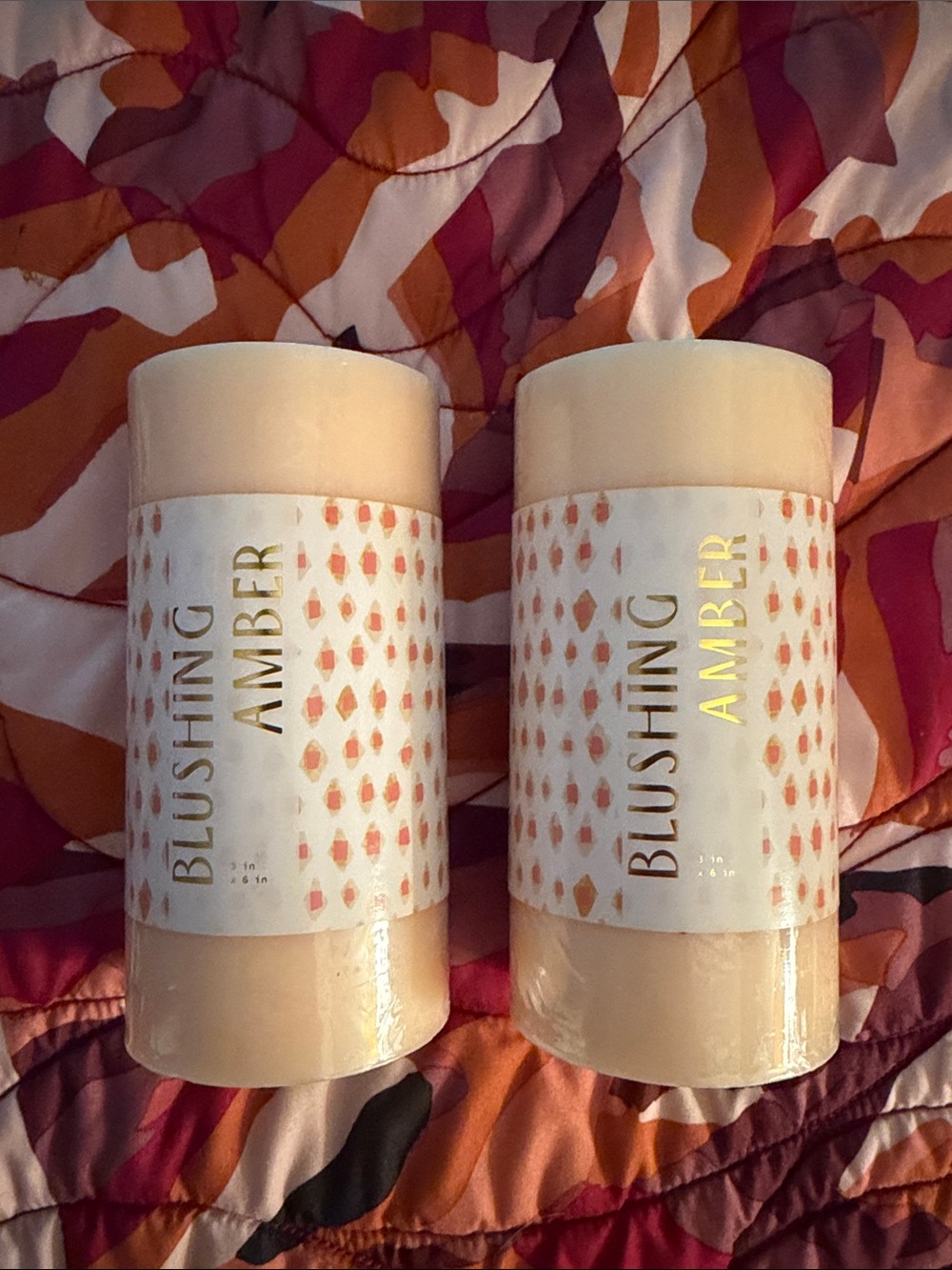 Opalhouse Set of 2 Blush Pillar Candles